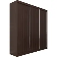 Masseno Schiebetürenschrank SOFIA 180 cm Kleiderschrank Schlafzimmer Schrank 3-türig Wengefarben