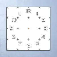 Coloray Deko Glasuhr Wanduhr 30x30 Tasten Schwarz-Weiß Quarz Küchenuhr Bürouhr