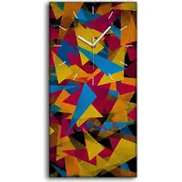 Coloray Wanduhr Uhr Wandbild Leinwand Geräuschlos 30x60 Malerei Abstrakte Kunst - weiße Hände