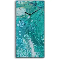 Coloray Wandbild Leinwand Bilder Wanduhr Geräuschlos 30x60 Malerei Abstrakte Kunst - schwarze Hände