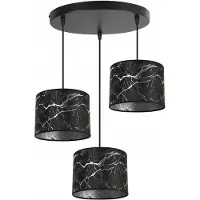 Light11 HOME Kronleuchter Pendelleuchte mit silbernem Muster – Moderne Hängelampe mit Lampenschirm, Deckenlampe für Wohnzimmer und Esszimmer