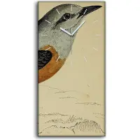 Coloray Wandbild Leinwand Bilder Wanduhr 30x60 Vögel Wild Tiere Zeichnung Kunst - weiße Hände