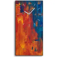 Coloray Dekor Leinwand Uhr Wandbilder Geräuschlos Kunstdruck 30x60 Abstrakte Kunst - weiße Hände