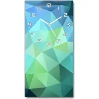 Tulup Wanduhr aus Glas – 30x60 cm - Glasbild - Glasuhr - Gehärtetes Glas -Abstraktion Hintergrund