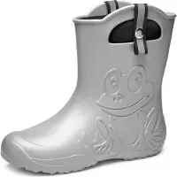 Ladeheid Damen federleichte EVA Gummistiefel Regenschuhe gefüttert LA-CA-FrogWom265 (Grau, 36/37)