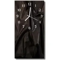 Tulup Glasuhr Wanduhr Küchenuhr Echt-Glas 30x60 Samt Schwarz