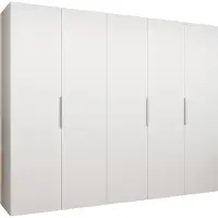 MEBLE KRYSPOL , Kleiderschrank, Schrank 250 cmx202x52, Weiß, Kaschmir