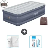 Bestway Luftmatratze - 1 Person - 97 x 191 x 51 cm - Grau - Inklusive Zubehör