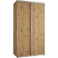 MEBLE KRYSPOL Davos 1 Schrank, zwei Türen - 235,2x140x60 cm - Artisan Artisan Silber