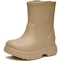 Ladeheid x Camminare Gummistiefel Kinder aus leichtem EVA wasserdicht rutschfest und angenehm flexibel mit schlichtem robustem Design für komfortable Alltagswege LA-CA-18 (Camel, 24/25 EU)