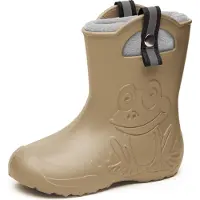 Ladeheid Kinder Federleichte Gummistiefel Thermo Fütterung Mädchen Jungen Rutschfest Regenstiefel Kinder Regenschuhe LA-CA-Frog245 (Gelb, 34/35 EU)