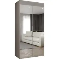 MEBLE KRYSPOL , Kleiderschrank, Schrank 100 cmx202x52, Kaschmir, Kaschmir