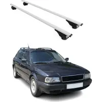 Omtec Dachträger Grundtäger für Audi 80 Avant 1992-1995 75kg Metall Silber 2 tlg