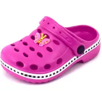 Alb Trade Clogs Gartenclogs Hausschuhe Sandalen Rosa Schmetterling Mädchen Kinder Gr. 34/35