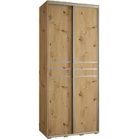 MEBLE KRYSPOL Davos 10 Schrank, zwei Türen - 235,2x100x45 cm - Artisan Artisan Silber