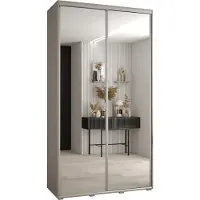 MEBLE KRYSPOL Kryspol Dakota 2 Schrank, zwei Türen - 235,2x140x45cm - Kaschmir Silber
