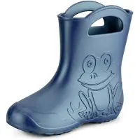 Ladeheid Damen federleichte Eva Gummistiefel Regenschuhe LA-CA-09 (Metallisches Blau-2, 38/39 EU)