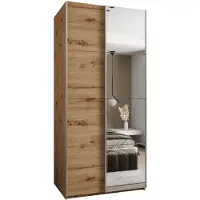 MEBLE KRYSPOL LUX 3 Schrank - 245,5x100x64cm - Artisan, Artisan, Silber