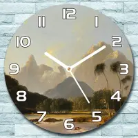 Coloray Wanduhr aus Glas Rund fi 30 Paradies Vintage Quarz Deko Schlafzimmer Büro