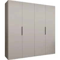 MEBLE KRYSPOL , Kleiderschrank, Schrank 200 cmx202x52, Kaschmir, Schwarz