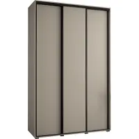 MEBLE KRYSPOL Kryspol Dakota 1 Schrank, drei Türen - 235,2x160x60cm - Kaschmir Schwarz