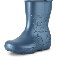 Ladeheid Eva Kinder Jungen Mädchen Gummistiefel Regenschuhe LA-CA-10 (Metallisches Blau-2, 28/29 EU)