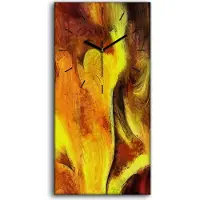 Coloray Küchenuhr Bürouhr Leinwand Uhr Geräuschlos 30x60 Malerei Abstrakte Kunst - schwarze Hände