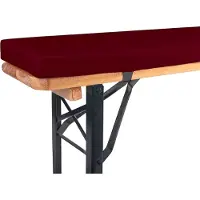 TexDeko Bierbankauflage 220x25x4cm mit Reißverschluss Bordeaux Premium