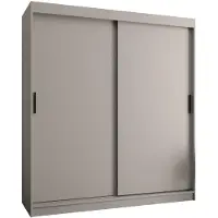 MEBLE KRYSPOL Kryspol - - Kleiderschrank ohne Spiegel, 180x200x62cm, 2 Tür, RUBINO T 180 Kaschmir