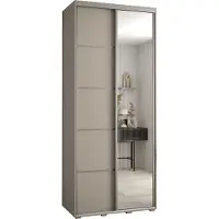 MEBLE KRYSPOL Kryspol Dakota 5 Schrank, zwei Türen - 235,2x110x45cm - Kaschmir Silber