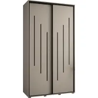 MEBLE KRYSPOL Kryspol Dakota 8 Schrank, zwei Türen - 235,2x130x45cm - Kaschmir Schwarz