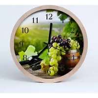 Tulup Holzuhr 20fi cm wanduhr - Weintrauben