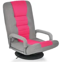 Goplus Bodenstuhl mit Verstellbarer Rückenlehne & Armlehne, Klappbarer Bodensessel, Drehbares Faules Sofa, Zuhause & Büro
