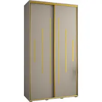 MEBLE KRYSPOL Kryspol Dakota 12 Schrank, zwei Türen - 235,2x130x60cm - Kaschmir Gold
