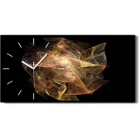 Coloray Küchenuhr Bürouhr Leinwand Uhr Geräuschlos 60x30 Dekor Malerei Kunst - weiße Hände