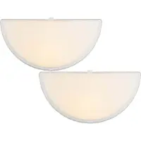 Northpoint LED Nachtlicht mit Dämmerungssensor & Bewegungsmelder, Up&Down Licht für Steckdose 2er-Set Halbkugel-Weiß