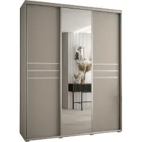 MEBLE KRYSPOL Kryspol Dakota 11 Schrank, drei Türen - 235,2x200x45cm - Kaschmir Silber