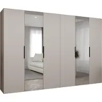 MEBLE KRYSPOL , Kleiderschrank, Schrank 300 cmx202x52, Kaschmir, Schwarz