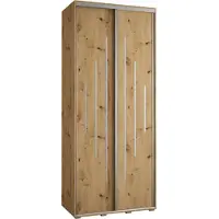 MEBLE KRYSPOL Davos 12 Schrank, zwei Türen - 235,2x100x45 cm - Artisan Artisan Silber