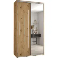 MEBLE KRYSPOL Davos 13 Schrank, zwei Türen - 235,2x130x60 cm - Artisan Artisan Silber