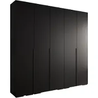MEBLE KRYSPOL Inova 1 Schrank - 236,7x250x47cm - Schwarz Schwarz Schwarz