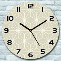 Coloray Wanduhr aus Glas Rund fi 30 Geometrische Textur Quarz Deko Schlafzimmer Büro