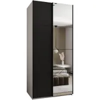 MEBLE KRYSPOL LUX 3 Schrank - 245,5x100x64cm - Weiß, Schwarz, Schwarz