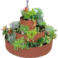 UNUS Kräuterschnecke Kräuterspirale Pflanzring 3 Ringe 40 cm, 80 cm, 120 cm