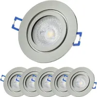 Sweet Led Einbaustrahler Bad dimmbar chrom spots Aluminium IP44 7W 6er