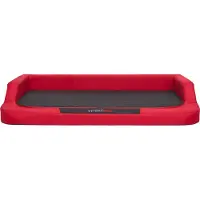 HOBBYDOG Hundekissen Hundebett Hundekorb Hundesofa Orthopädisch für Haustier Hunde Waschbar - Medico Standard - 94 x 62 x 15 cm [Größe: XL] - Rot mit Schwarz
