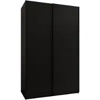 MEBLE KRYSPOL LUX 1 Kleiderschrank - 245,5x160x64cm - Schwarz, Schwarz, Schwarz