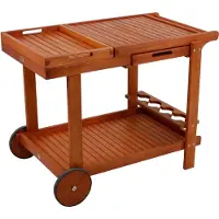 Gartentrends Servierwagen "Hayward" aus Holz in holzfarben. Abmessungen (BxHxT) 100x76x60 cm