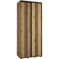 MEBLE KRYSPOL Davos 6 Schrank, zwei Türen - 235,2x110x45 cm - Artisan Artisan Schwarz