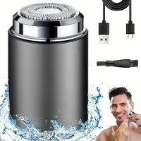 Bedee Elektrorasierer Herren, Tragbarer Multifunktionaler Mini-Elektrorasierer, Nass- und Trockenrasierer für Reise Zuhause, Schwarz